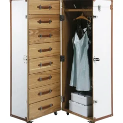 Armoire coffre Cosmopolitan Croco blanche><noscript><img width=