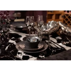 Assiette Cosmos noir Ø27cm><noscript><img width=