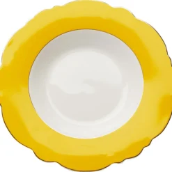 Assiette creuse Harlequin jaune Ø23cm>KARE Design Clearance
