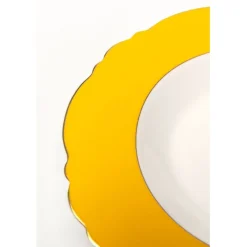 Assiette creuse Harlequin jaune Ø23cm><noscript><img width=