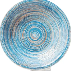 Assiette creuse Swirl bleu Ø21cm>KARE Design Clearance