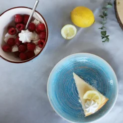 Assiette creuse Swirl bleu Ø21cm>KARE Design Clearance