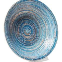 Assiette creuse Swirl bleu Ø21cm><noscript><img width=