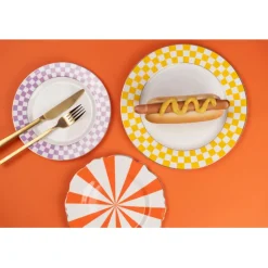 Assiette Harlequin jaune Ø27cm>KARE Design Clearance