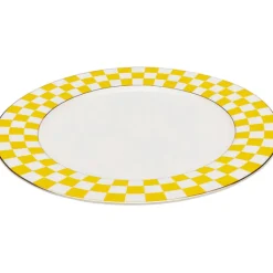 Assiette Harlequin jaune Ø27cm><noscript><img width=