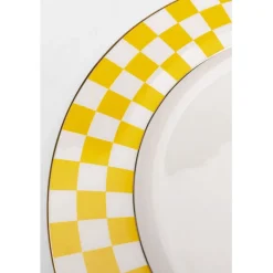 Assiette Harlequin jaune Ø27cm><noscript><img width=