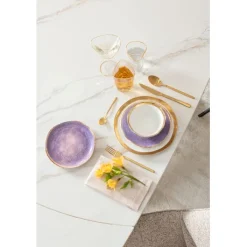 Assiette Shirley violet Ø21cm><noscript><img width=