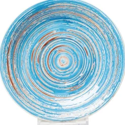 Assiette Swirl bleu Ø19cm>KARE Design Online