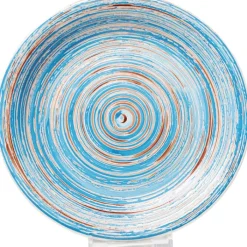 Assiette Swirl bleu Ø27cm>KARE Design Best