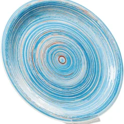 Assiette Swirl bleu Ø27cm>KARE Design Best