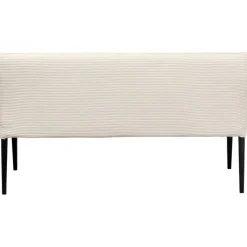Banquette Ledro velours côtelé crème 165cm><noscript><img width=