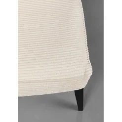Banquette Ledro velours côtelé crème 165cm><noscript><img width=