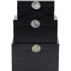 Boîte Nifty noir (3/Set)>KARE Design Discount