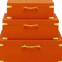Boîte Noah orange (3/Set)>KARE Design