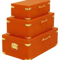 Boîte Noah orange (3/Set)>KARE Design