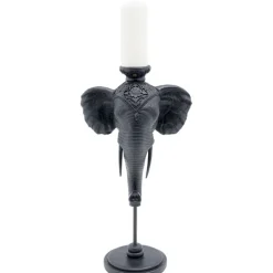 Bougeoir Elephant Head noir 49cm><noscript><img width=