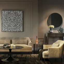 Cadre décoratif Silver Flower 100x100cm><noscript><img width=