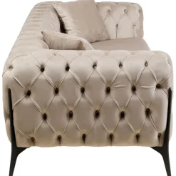 Canapé Bellissima 2-places velours taupe 200cm><noscript><img width=