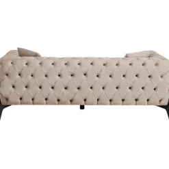 Canapé Bellissima 2-places velours taupe 200cm><noscript><img width=