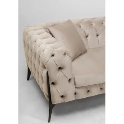 Canapé Bellissima 2-places velours taupe 200cm><noscript><img width=