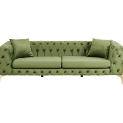 Canapé Bellissima 3-places velours vert 240cm>KARE Design Sale