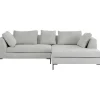 Canapé d angle Gianni Cord gris droite>KARE Design