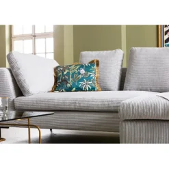 Canapé d angle Gianni Cord gris droite><noscript><img width=