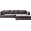Canapé d angle Gianni droite gris-noir>KARE Design New