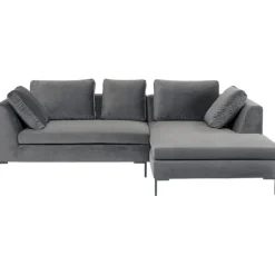 Canapé d angle Gianni velours gris droite  270x167>KARE Design Online