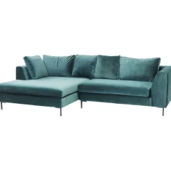 Canapé d angle Gianni velours vert gauche noir><noscript><img width=