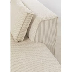 Canapé d angle Infinity Ottomane Cord crème droite><noscript><img width=
