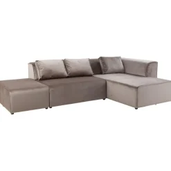 Canapé d angle Infinity Velvet Taupe Droite><noscript><img width=