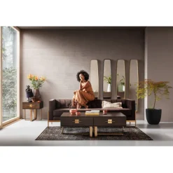 Canapé Loft 3-places marron>KARE Design Sale