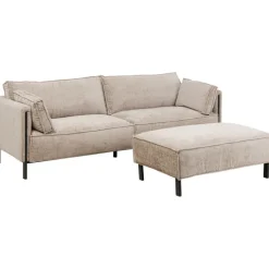 Canapé 3-places Victor tissu Beige 233cm><noscript><img width=