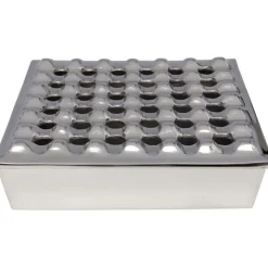 Cendrier Soho carré argenté 25x25cm><noscript><img width=