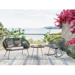 Chaise à bascule Acapulco Mono noir><noscript><img width=