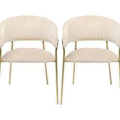 Chaise a. acc. Belle Velvet crème (2/set)>KARE Design Clearance