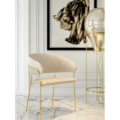 Chaise a. acc. Belle Velvet crème (2/set)><noscript><img width=