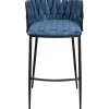 Chaise de bar Saluti bleu 77cm>KARE Design Best