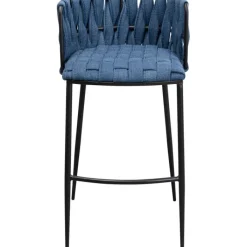 Chaise de bar Saluti bleu 77cm>KARE Design Best
