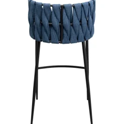 Chaise de bar Saluti bleu 77cm><noscript><img width=