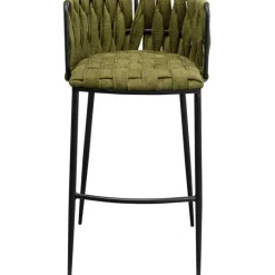 Chaise de bar Saluti vert foncé 77cm>KARE Design Outlet