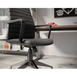 Chaise de bureau Labora noir haut dossier><noscript><img width=
