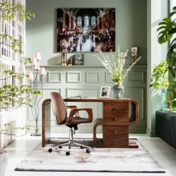 Chaise de bureau pivotante Patron noye>KARE Design Outlet