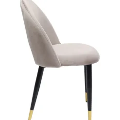 Chaise Iris velours beige><noscript><img width=