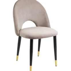 Chaise Iris velours taupe (2/set)><noscript><img width=