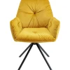 Chaise pivotante a. acc. Mila.jaune>KARE Design Outlet