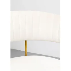 Chaise pivotante Belle velours crème><noscript><img width=