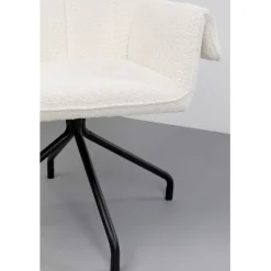 Chaise pivotante Bess crème><noscript><img width=
