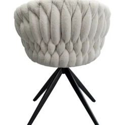 Chaise pivotante Knot bouclé><noscript><img width=